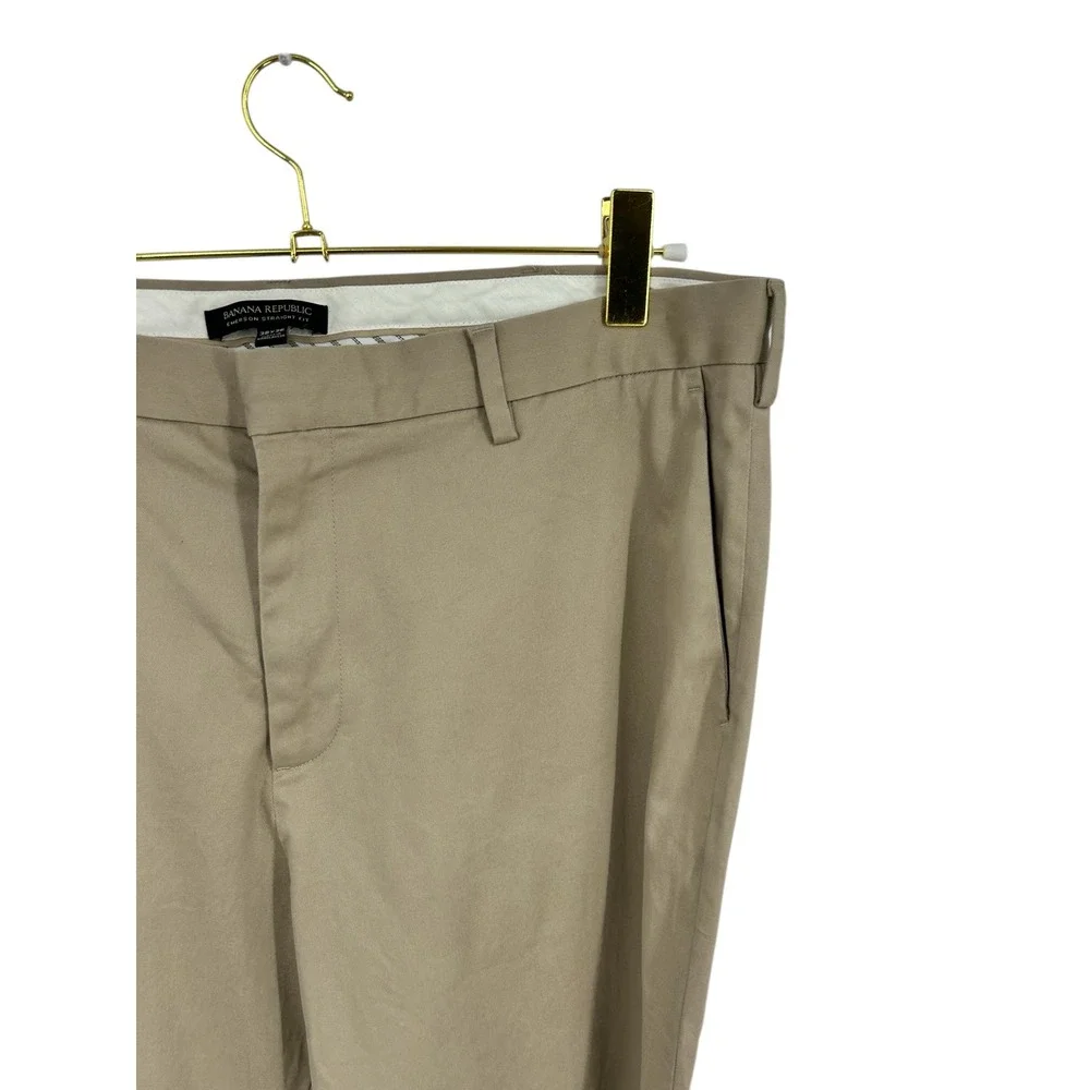 Banana Republic‎ Emerson Straight Fit Chinos Mens 38x33 Tan Khaki Pants